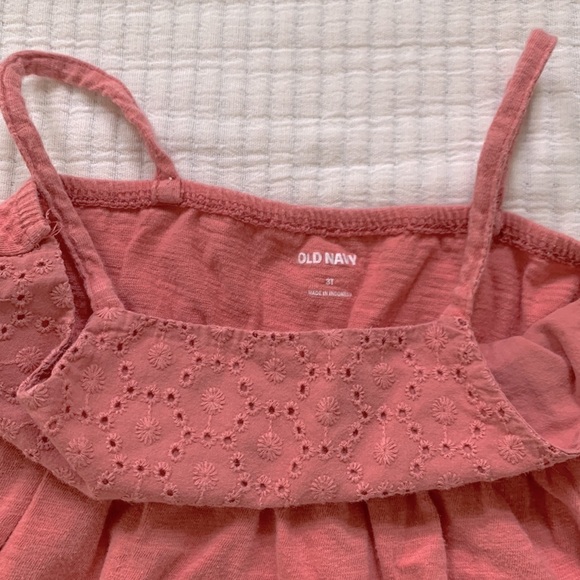 Old Navy toddler girls summer dress. Size is 3T. Rosie mauve with eyelet bodice. - Picture 4 of 5